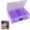 Purple, variant on Plastic Storage Box with Removable Compartments,Clear Organizer Case with 14 Small Containers,Portable Bead Storage Box for Crafts,Small Parts & Hardware(6.5"X2.3"X4.7",Green)