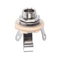 thumbnail image 3 of Uxcell Guitar Input Jack, 1/4" Stereo Jack Mono Panel Mount Socket Silver for Guitar, Bass Speaker Footswitch, 3 of 5