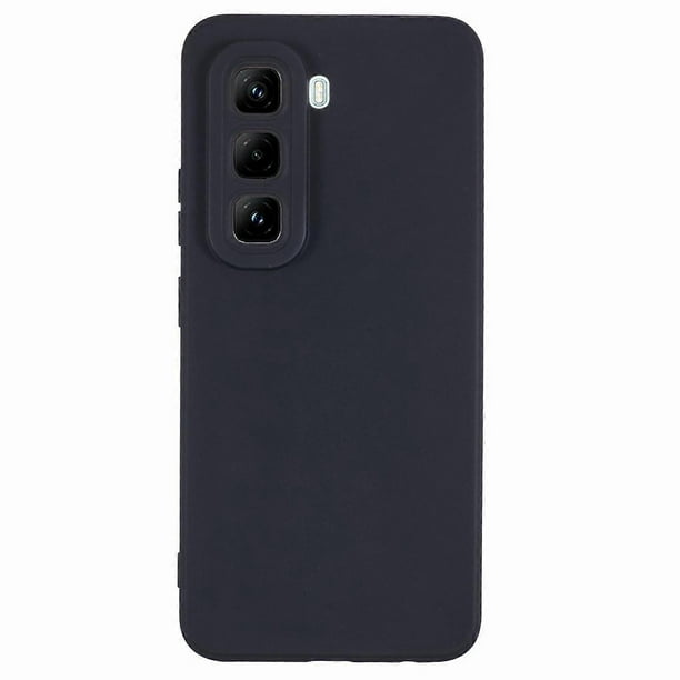 For Infinix Hot 50 Pro 4G Case Precise Cut-Outs Straight Edge TPU Shockproof Phone Cover - Black