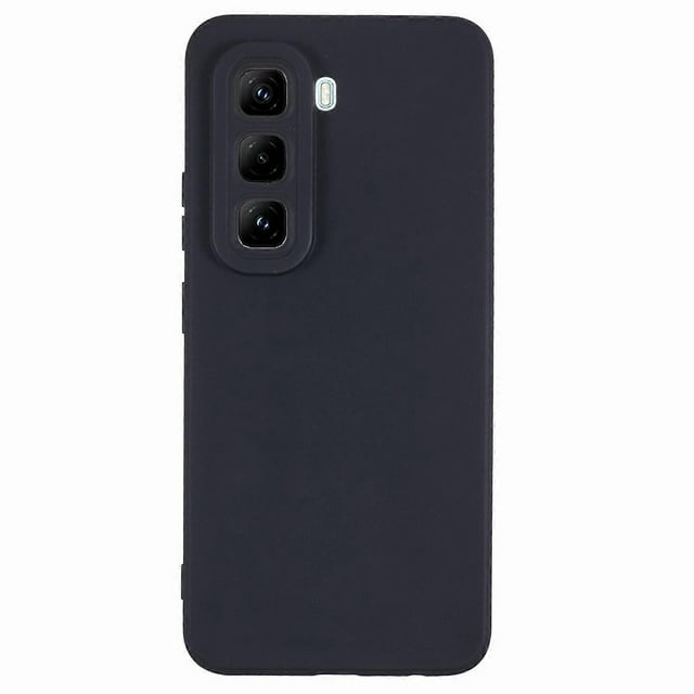 For Infinix Hot 50 Pro 4G Case Precise Cut-Outs Straight Edge TPU Shockproof Phone Cover - Black