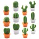 thumbnail image 3 of GOOHOCHY 12 Uds. Imán para nevera, Adorable forma de Cactus, adhesivo magnético para armario de nevera, 3 of 7