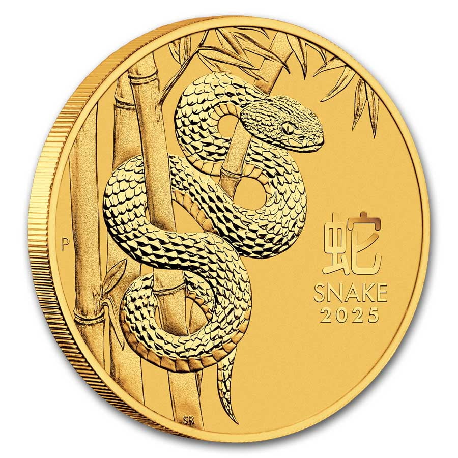 2025 Australia 1/4 oz Gold Lunar Snake BU (Series III)
