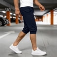 thumbnail image 5 of CQONEPT Mens Sweatpants with Pockets Summer Capris Joggers Loose Fit Athletic Running Trousers with Pockets Navy M, 5 of 7