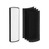 Nispira 2-in-1 HEPA Replacement Filter Compatible with Pure Enrichment PureZone Elite 4-in-1 Air Purifier (PEAIRTWR), 4 Carbon Activated Pre-filter   1 HEPA Air Filter, 1 Pack