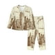 thumbnail image 1 of Balery New York Conjunto de Pijama con Estampado para Mujer, Conjunto de Dos Piezas con Manga Larga, Ropa de Dormir Suave con Bolsillos, Pijamas Cómodos-Medium, 1 of 7