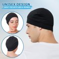 thumbnail image 5 of Headshion Thin Beanie Hat Skull Cap for Summer,Hip-Hop Sleep Cap Stretchy Black & Black, 5 of 8