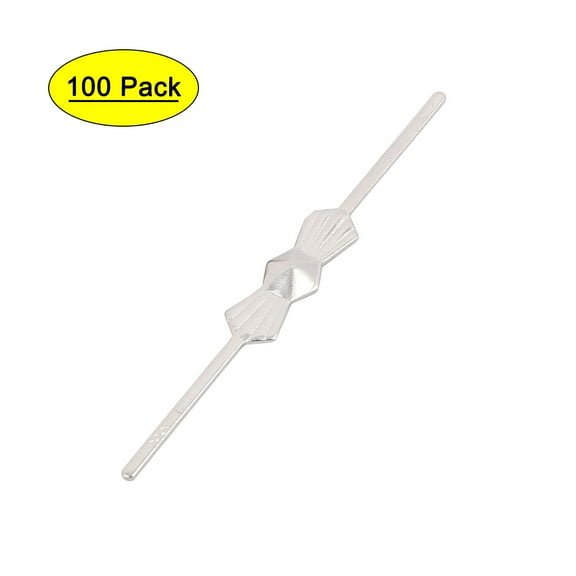 Unique Bargains 100Pcs Chromium Tone 45mm Length Chandelier Connector Clip for Fastening Crystal