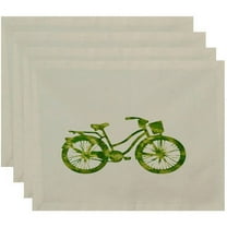 Simply Daisy 18" x 14" Life Cycle Geometric Print Placemats, Set of 4