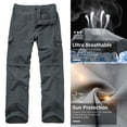 thumbnail image 6 of liyiyiyia Hiking Pants Mens Zip Off Cargo Pants Convertible Fishing Pant Outdoor Safari Work Trousers with Belt, 6 of 9
