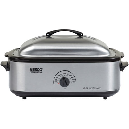 Nesco 18Quart Roaster Oven, Stainless Steel with NonStick Cookwell