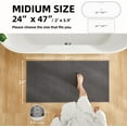 thumbnail image 2 of DEA Bathroom Rugs Non Slip Washable, Super Absorbent Thin Bath Mat Quick Dry Low Pile Bathroom Rug, Dark Grey 24"x47", 2 of 17