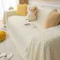 thumbnail image 4 of SIELUNO Plush Sofa Cover Towel,1 Piece Solid Color Loveseat Sofa Slipcover Throws Soft Thick Washable Universal Couch Cover Furniture Protector for Sectional Couch, 4 of 6