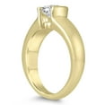 thumbnail image 2 of SZUL Women's AGS Certified 3/4 Carat Half Bezel Diamond Solitaire Ring in 14K Yellow Gold (J-K Color, I2-I3 Clarity), 2 of 4