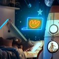 thumbnail image 3 of Gorra LED de neón para perro y hombre, con licencia oficial, decoración infantil, 3 of 7