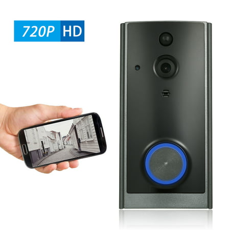 720P WiFi Visual Intercom Door Phone 2-way Audio Video Doorbell Support Infrared Night View PIR Android IOS APP Remote Control for Door Entry Access (Best Radio Station App For Android)