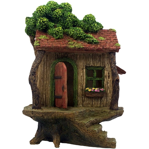 Fairy Garden House – Fairy House for Outside – 9” High with Door That Opens – Sturdy Fairy Garden Building – Lovely Miniature Garden Accessories Supplies