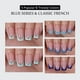 thumbnail image 4 of Press On Nails BtartboxNails XCOAT TIPS French Tips, color azul, 160 unidades, 4 of 6