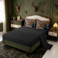 thumbnail image 3 of Manfei Mallard Duck Pattern 7-Piece King Bedding,Rustic Waterfowl King Bed in a Bag,Black Reversible, 3 of 7