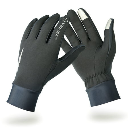 Vbiger Men Winter Warm Gloves Windproof Anti-slip Touch Screen Gloves Cold Weather Gloves (Best Winter Glove Liners)