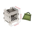 thumbnail image 3 of Fiudx Kit de Parrilla Portátil, Estufa Compacta para Acampar, Cocina de Acero Inoxidable Duradera, Quemador de Leña Plegable y Ligero, Ideal para Cocinar Al Aire y Senderismo, Ideal para Viajeros y M, 3 of 7