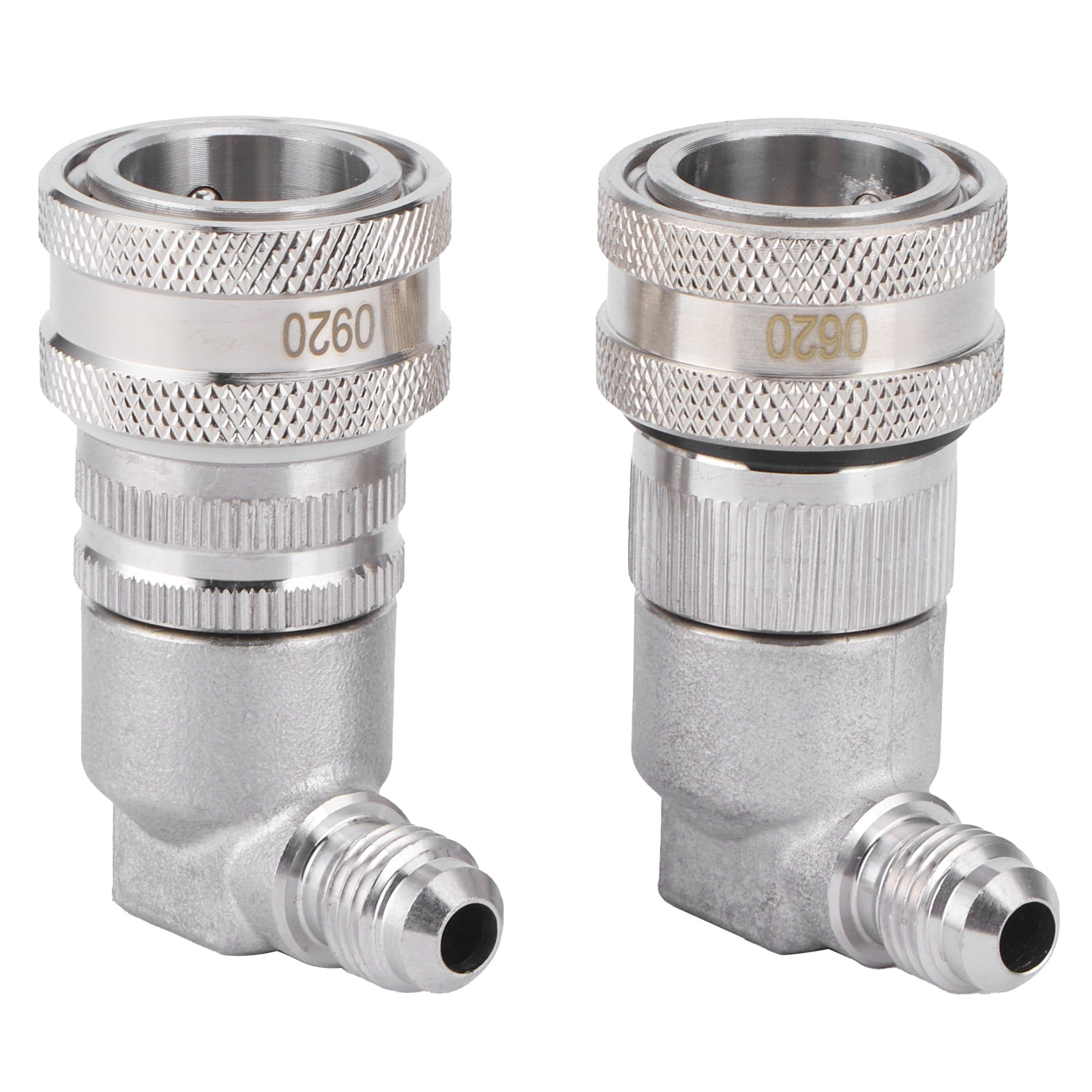 Elowen Lock Disconnect Coupler 2PCS MFL1/4in Ball Lock Disconnect Stainless Steel Keg Fittings Quick Coupling Brewing Accessory