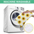 thumbnail image 6 of White Yellow Sunflower Pattern Square Tablecloth,Waterproof Square Table Cover,Wipeable Spillproof Washable Table Cover for Home Kitchen Party Decor 42"X42"(107x107cm), 6 of 6