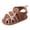 Brown, variant on WUANDIXFA Baby Boys Sandals Rubber Sole Closed-Toe Non-Slip Shoes Toddler Soft First Walkers Toddler Shoes (Coffee, 6)