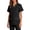 Black, variant on ASDFVBKG Womens Scrubs Top, Short Sleeve V-Neck Nursing Uniform Pocket Solid Color Plus Size Casual Workwear Scrub Tops Royal Blue L