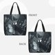 thumbnail image 2 of Fotbe Forest Black Ghost Warrior Bolsa Tote con Estampado para Mujer, Bolsos con Cremallera, Bolsa de Hombro Casual de Gran Capacidad con Bolsillos Internos, 2 of 7