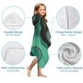 thumbnail image 7 of Green Gray Yellow Marble Pattern Hooded Bath Towel，50"x30" for Ages 3 To 12 Kids, Quick Dry Lightweight Soft Microfiber Hood Beach Towel Cover Up for Kids, 7 of 7