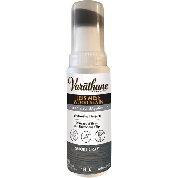 Varathane 368033 Less Mess Wood Stain and Applicator, 4 oz, Smoke Gray