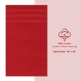 thumbnail image 4 of American Soft Linen Luxury Turkish Hand Towel Set, 100% Cotton 4 Piece Hand Face Towels for Bathroom and Kitchen, Red, 4 of 9