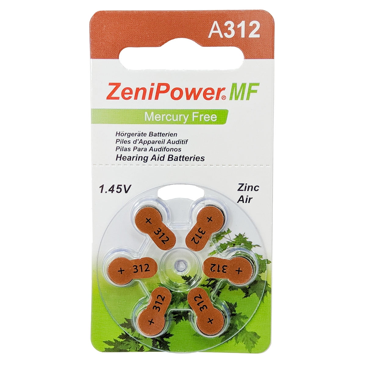 60 ZeniPower Hearing Aid Batteries Size: 312