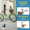 thumbnail image 5 of FICISOG 7 Speed Womens Bike with Rattan Basket & Lock, 24/26 inch Beach Cruiser Bike for Women, Womens Commuter Bicycle Lightweight City Bikes for Adults Ladies, 5 of 8