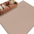 thumbnail image 2 of Brown 8x10 Area Rugs, Farmhouse Solid Brown Color Modern Art Non-Skid Rubber Backing Large Rectangle Rugs - Living Room Bedroom Home Office, Indoor Floor Mat Carpets Washable Rug, 2 of 9