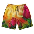 thumbnail image 5 of Goofa Rose Psychedelic Printed Mens Swim Trunks Summer Quick Dry Short Beach Swimwear Bathing Suits-, 5 of 9