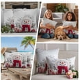 thumbnail image 5 of Christmas Snowman Outdoor Waterproof Pillow Covers, Xmas Balls Winter Gift Holiday Decorative Square Throw Pillowcase Sofa Cushion Sham for Patio/Couch/Chair, 24"x24" 2 Pack, 5 of 8