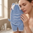 thumbnail image 3 of Unique Bargains Cute Animal Hanging Hand Towels Blue 1pc, 3 of 6