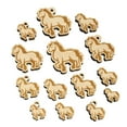 thumbnail image 1 of Majestic Standing Horse Wood Mini Charms Shapes DIY Craft Jewelry - No Hole - 16mm (22pcs), 1 of 7