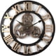 thumbnail image 1 of Reloj de pared gigante de 50 cm, péndulo industrial de madera vintage, reloj casero silencioso 3D, 1 of 3