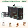 thumbnail image 3 of Gymax Corner Dog Crate Furniture Wooden Dog Kennel End Table Heavy Duty Pet Crate Brown, 3 of 10