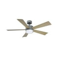 thumbnail image 2 of Wynd 52" Graphite/Weathered Gray Integrated LED Smart Ceiling Fan with Remote Control, 2 of 12