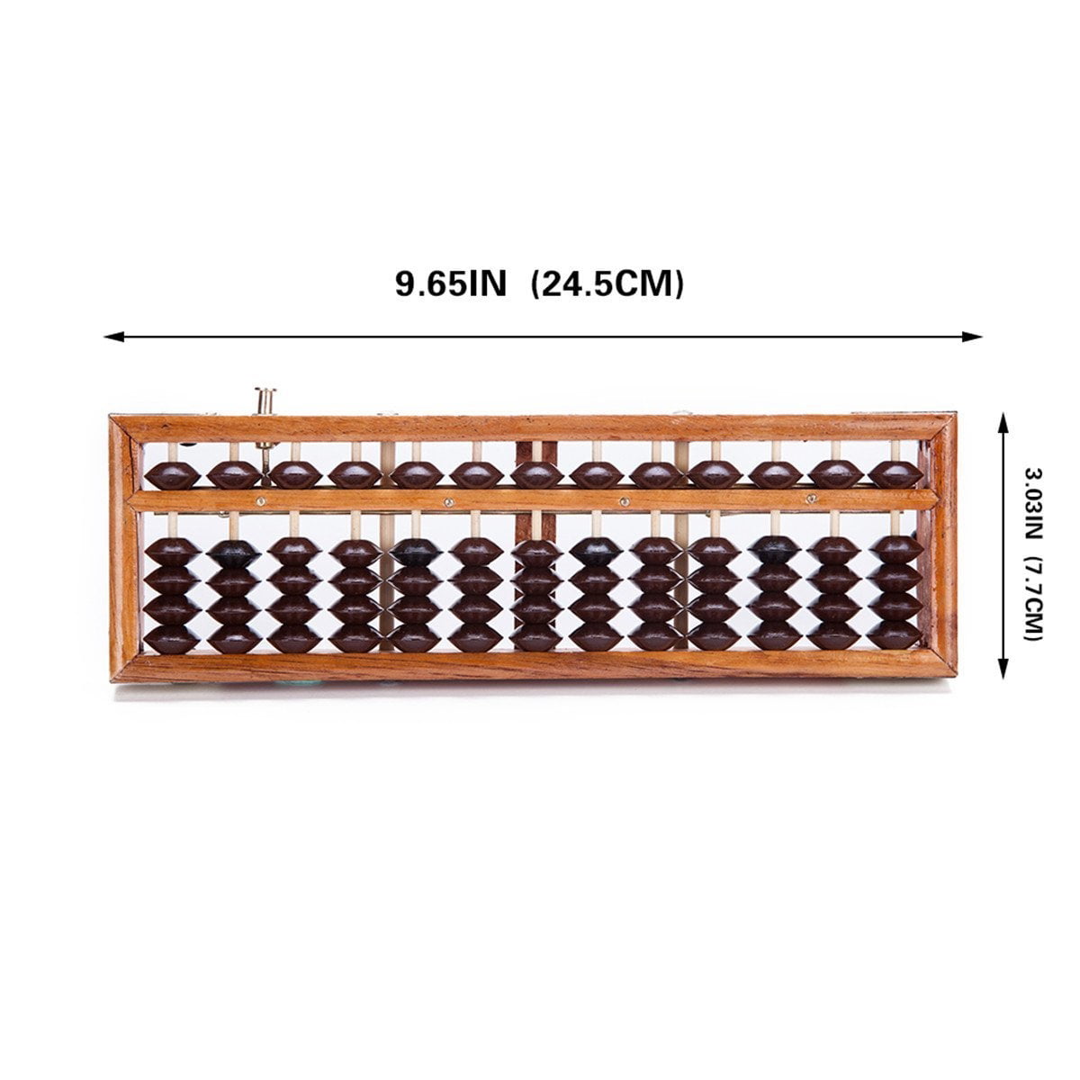 Vintage-Style 13 Digits Rods Wooden Abacus Soroban Chinese Calculator Counting Tool 28cm 