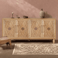 thumbnail image 2 of Tcbosik 4-Door Storage Cabinet, Buffet Sideboard with Adjustable Shelves, Coffee Bar Cabinet, Kitchen Credenza for Dining Room, Living Room, Hallway, Natural, 2 of 9