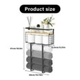 thumbnail image 5 of AOOOWER Vertical Wooden Wall Mounted Bathroom Towel Rack 2 Layer Storage with Grids Meshes Design Metal Frame Wooden Shelf, 5 of 7