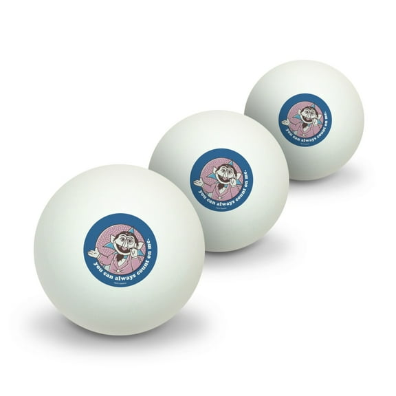 Sesame Street You Can Count on Me Novelty Table Tennis Ping Pong Ball 3 Pack