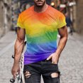 thumbnail image 1 of Qertyioot Hommes Imprimé Manches Courtes Col Rond T-shirt Mode Décontracté Manches Courtes, 1 of 5