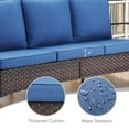 POCASSY 5PCS Outdoor Patio Furniture Set AllWeather Wicker Couch with