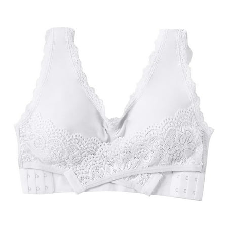 Staron Daisy Bras for Older Women No Underwire Wireless Push Up Bra Sport Everyday Comfort Bralettes Stretch Soft Bras Breathable Bra