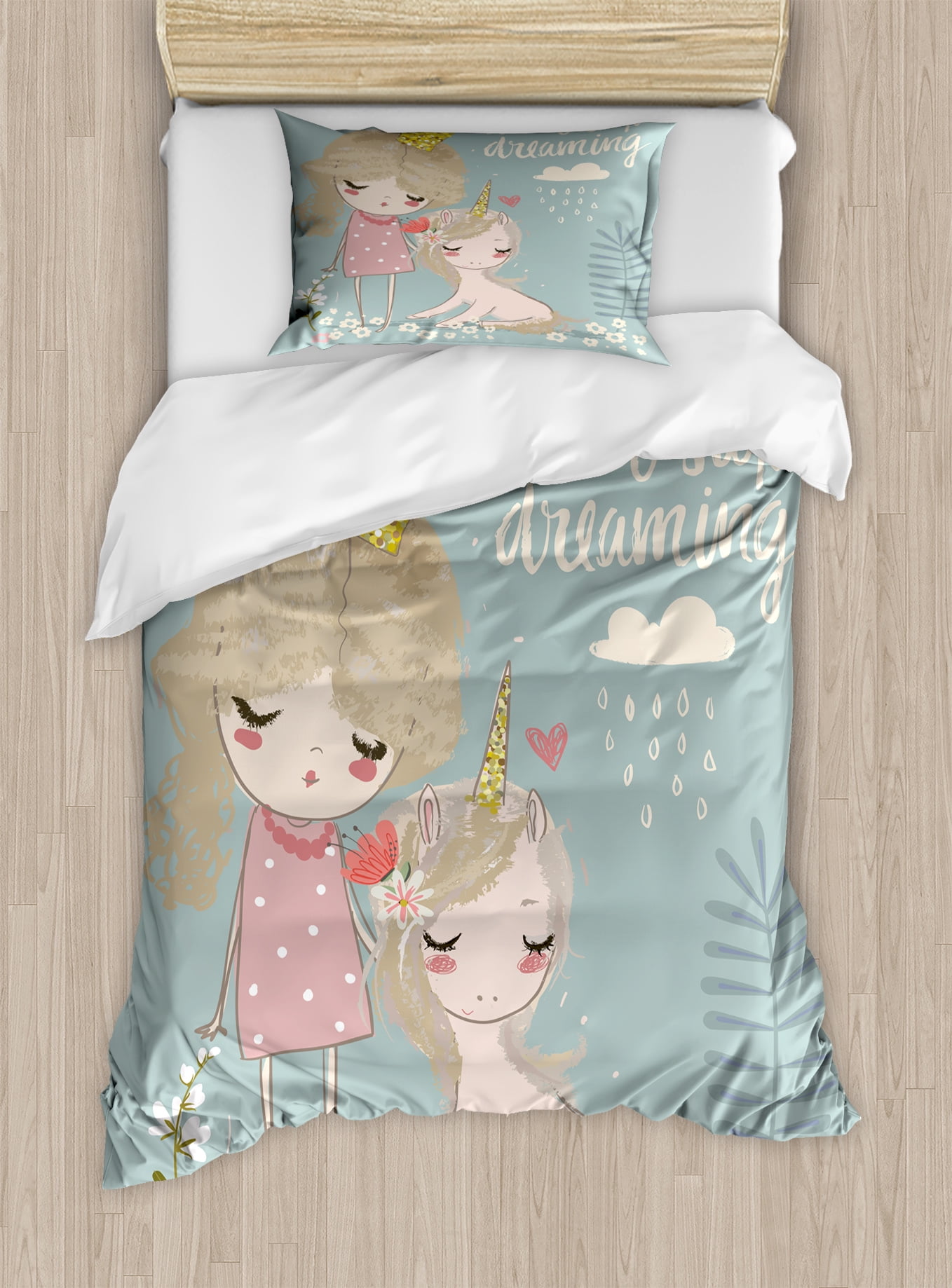King Artistic Composition With Little Princess Girl Unicorn Never